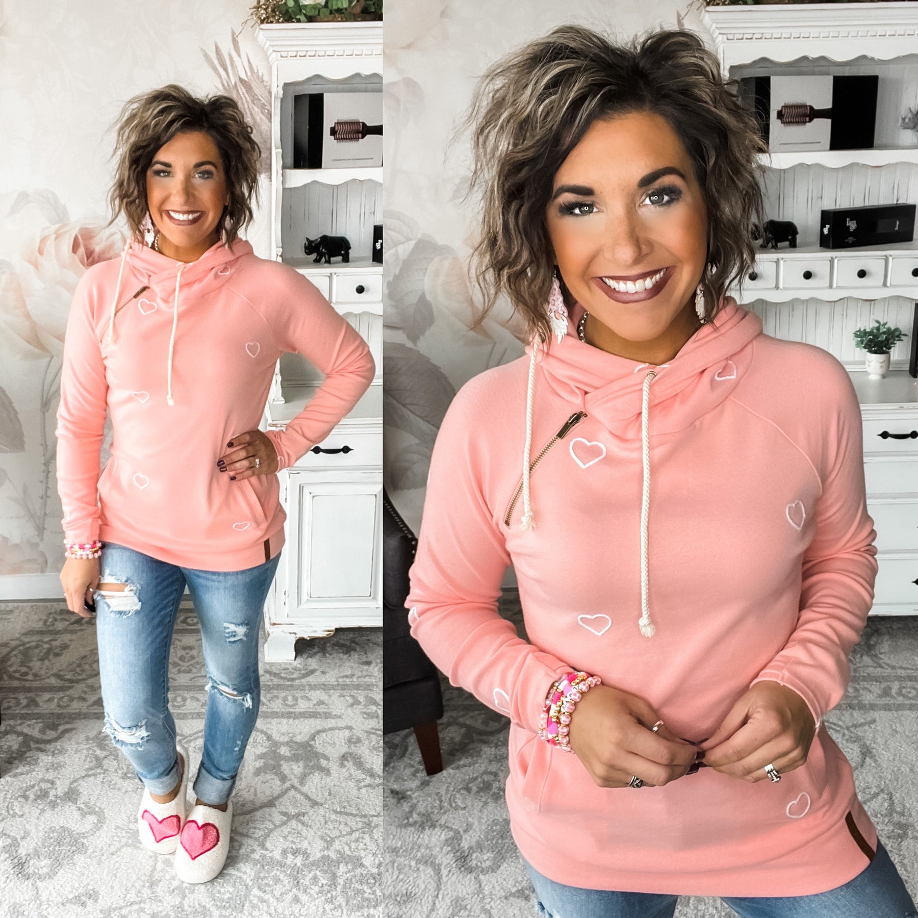 Ampersand Avenue - Doublehood™ Sweatshirt - Perfect Two Pink