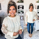 On Your Mind Crochet Long Sleeve Sweater
