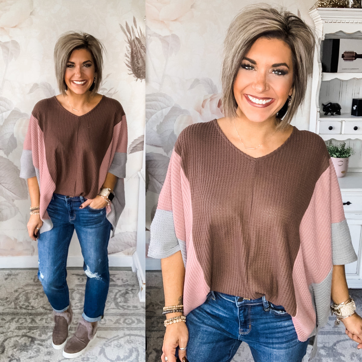 Try Again Waffle Knit Boxy Top