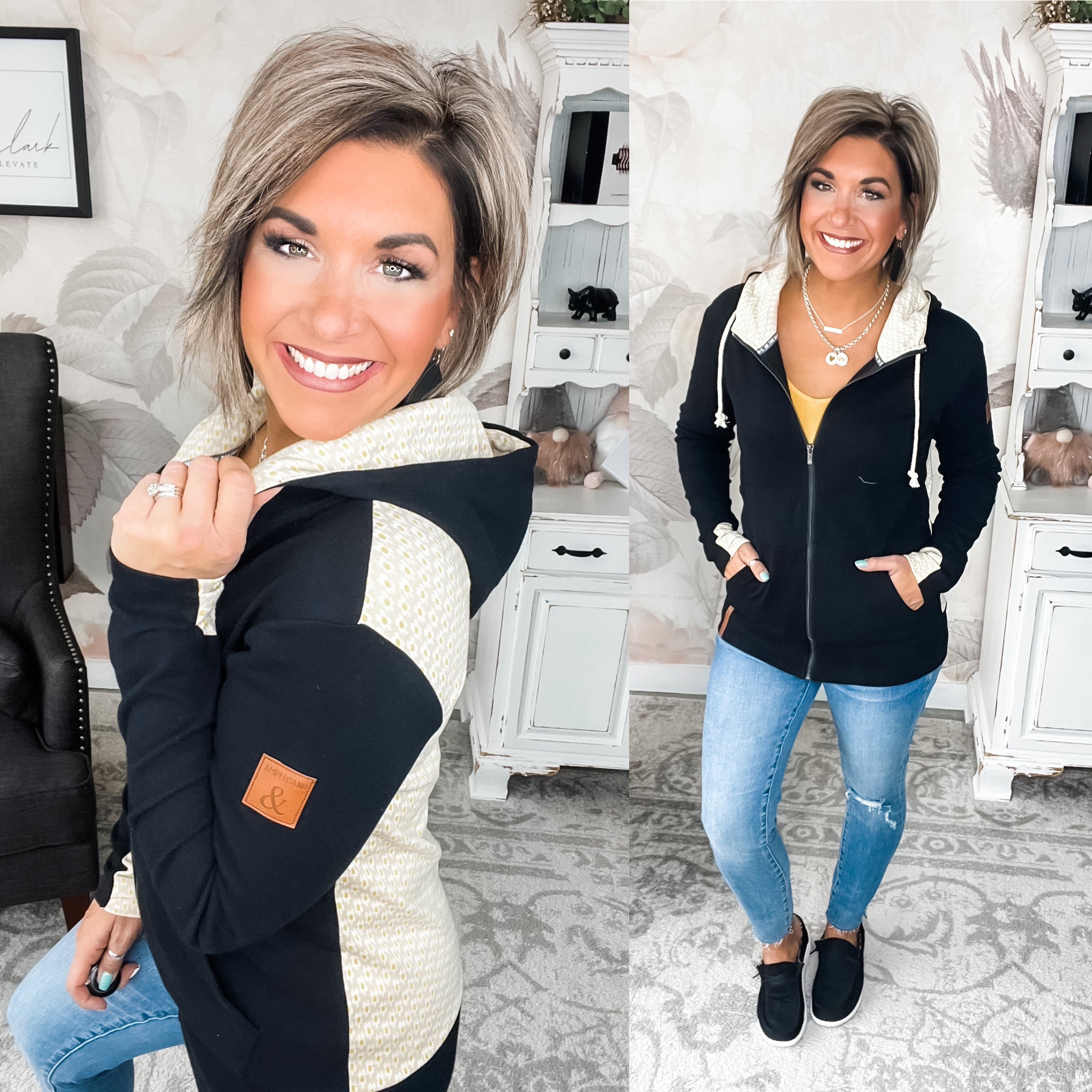 Ampersand Avenue Fullzip Sweatshirt Don't Blame Me