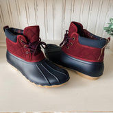 Quack Duck Boot - Navy/Red