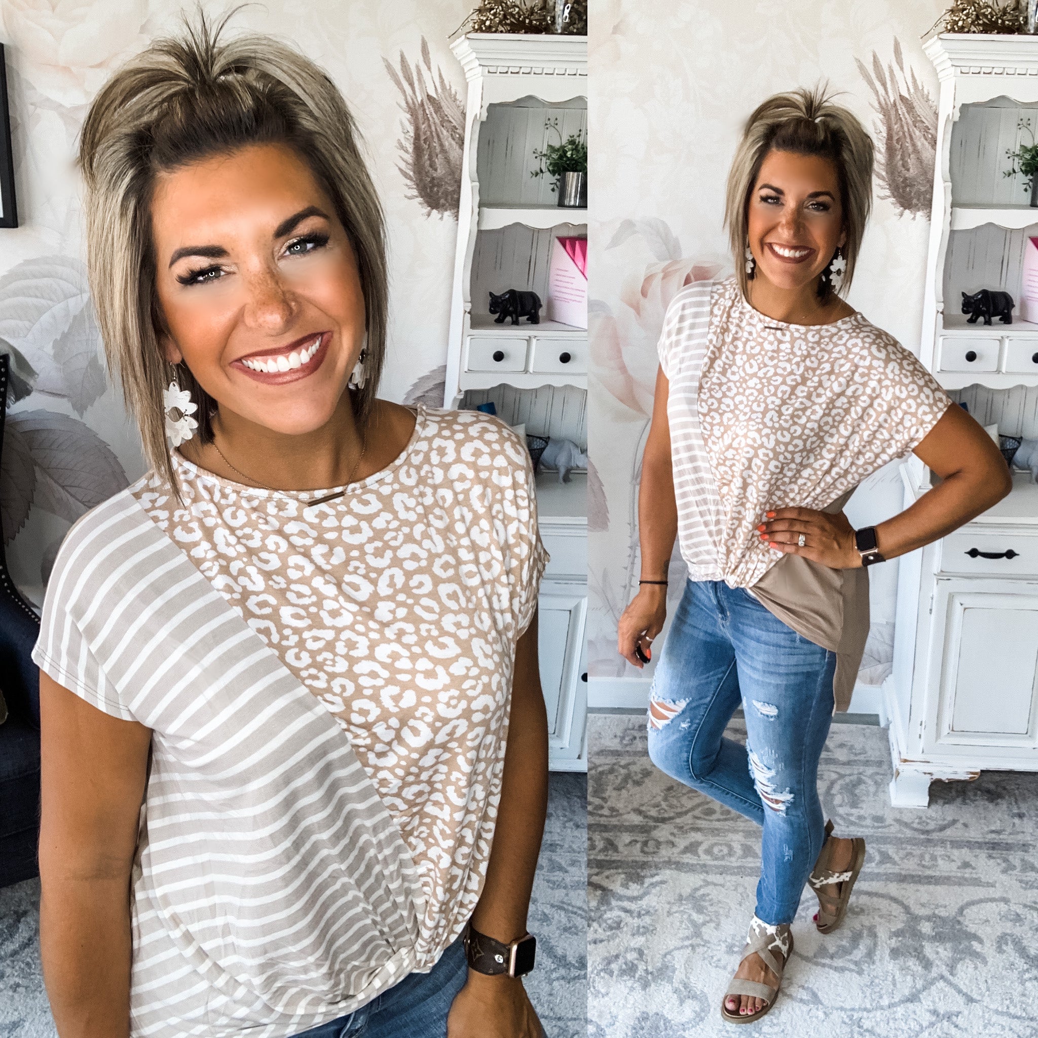 Sweet Memories Top - Taupe