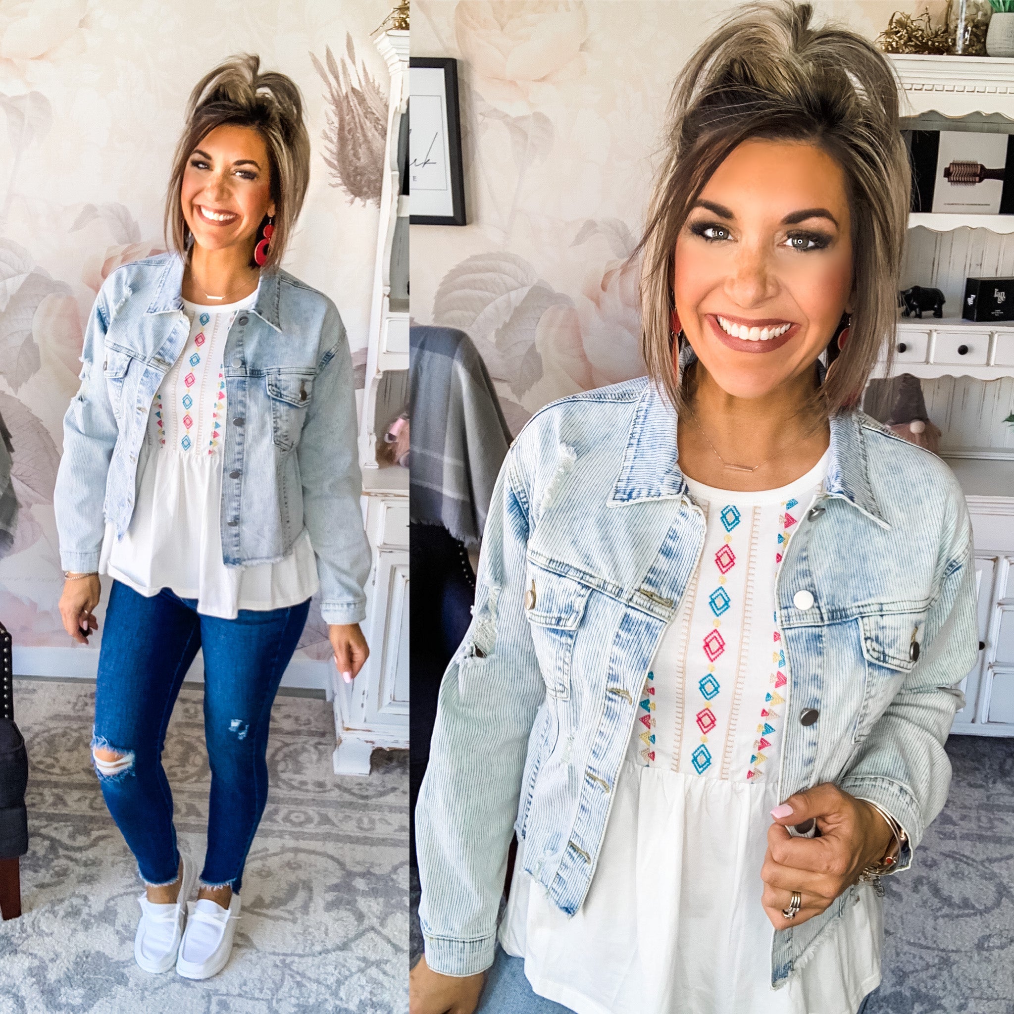 Not So Distant Distressed Denim Jacket