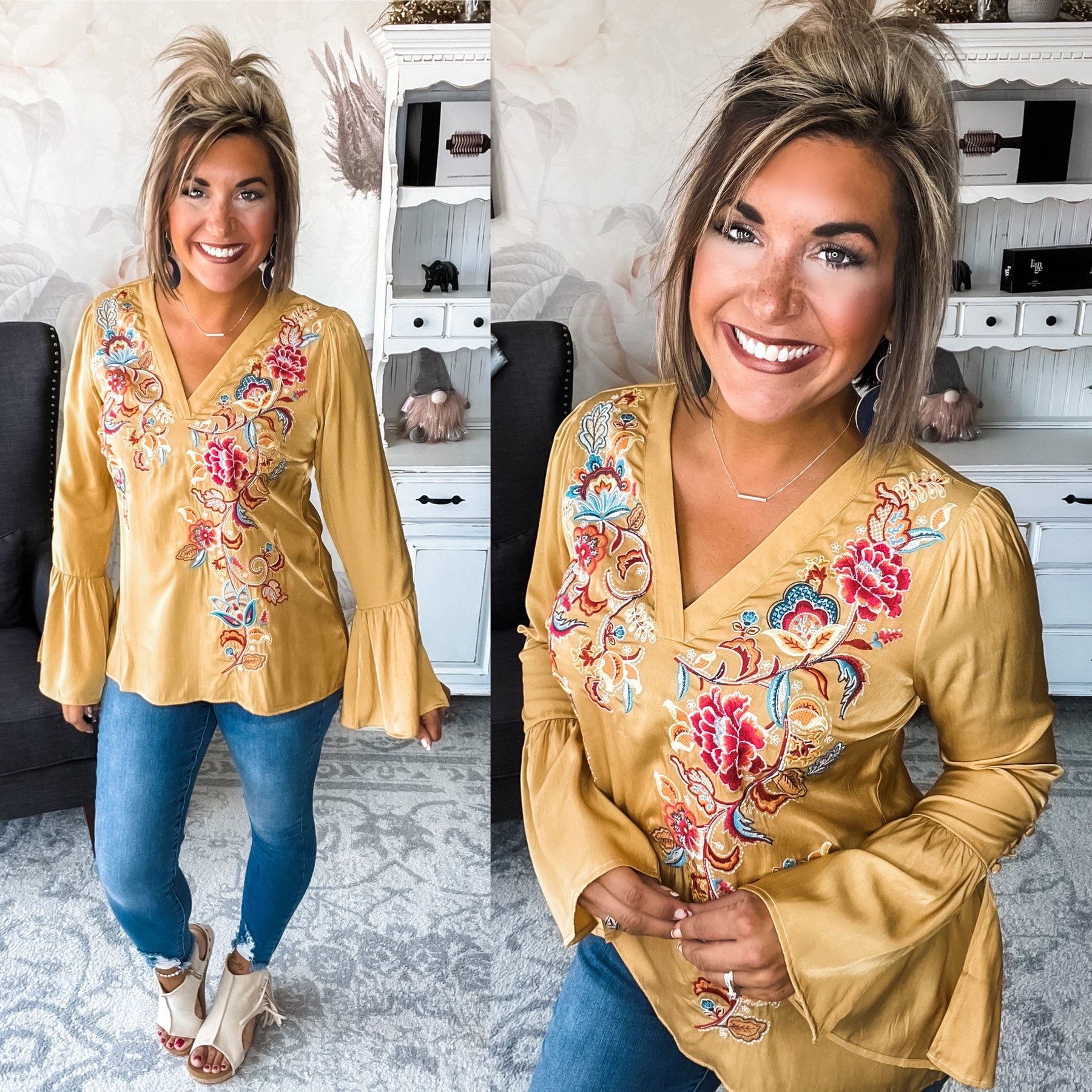 From Here On Out Blouse - Marigold