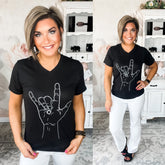 The Hands Vneck Graphic Tee