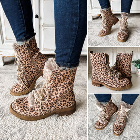 Farrah Boots - Tan Leopard