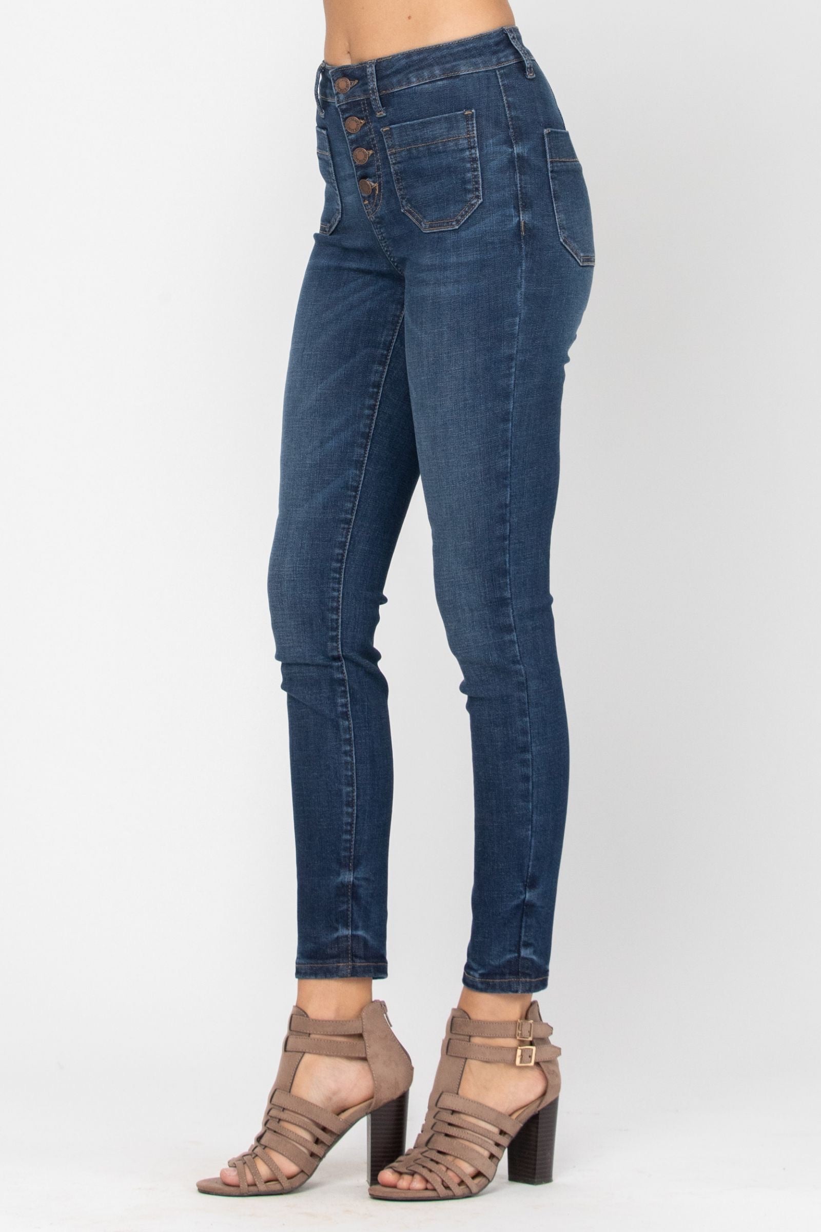 Judy Blue Patch Pocket Skinny Jeans