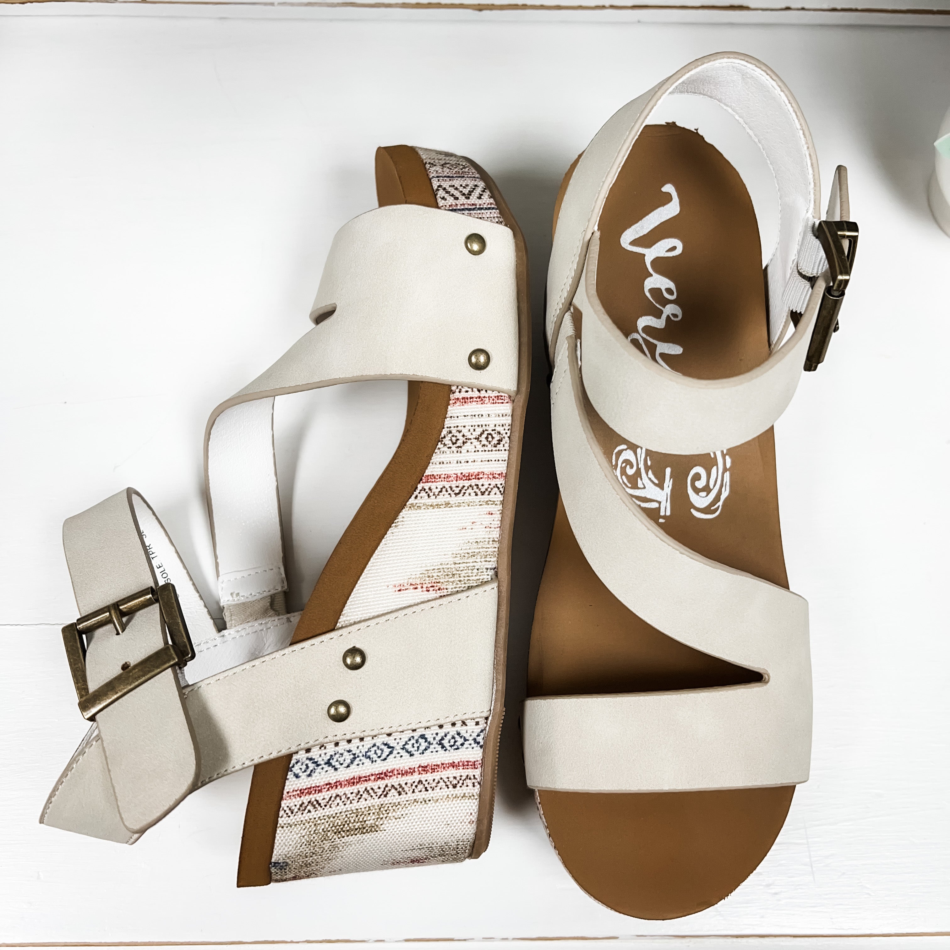 Giavanna Wedge Sandals - Cream