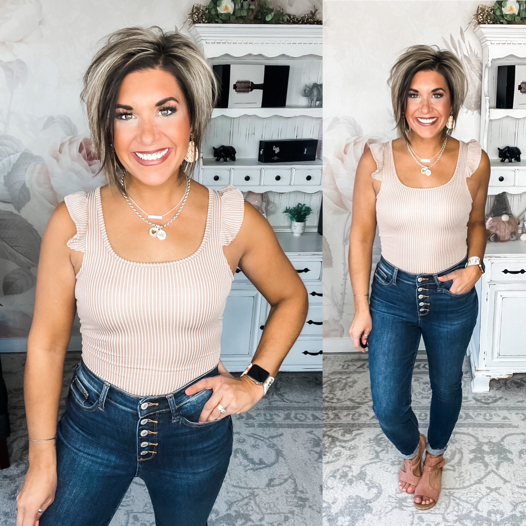 See How it Goes Bodysuit - Taupe