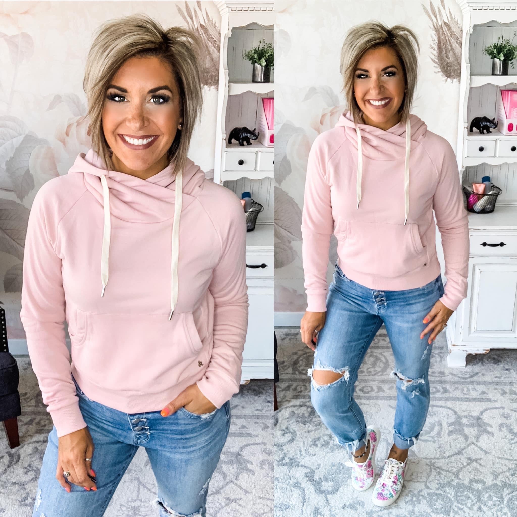 Ampersand Avenue Elevated Sweatshirt - Crossover Everything's Rosy