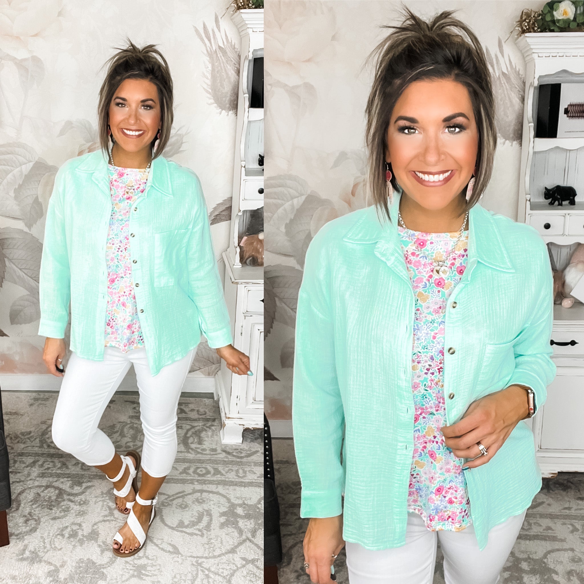 Simple Gestures Button Down Top