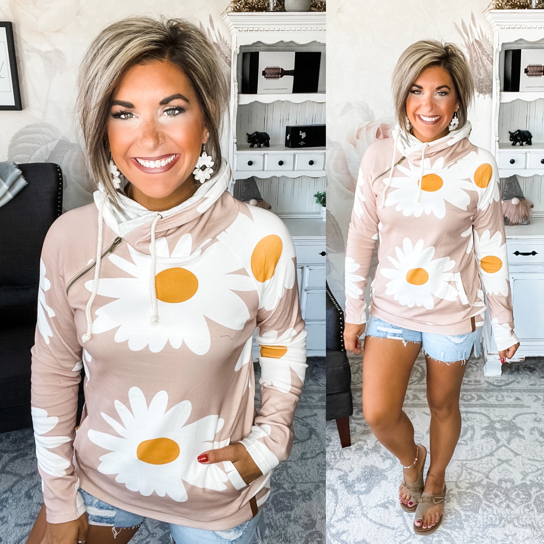 Ampersand Avenue Doublehood™ Sweatshirt - Lazy Daisy