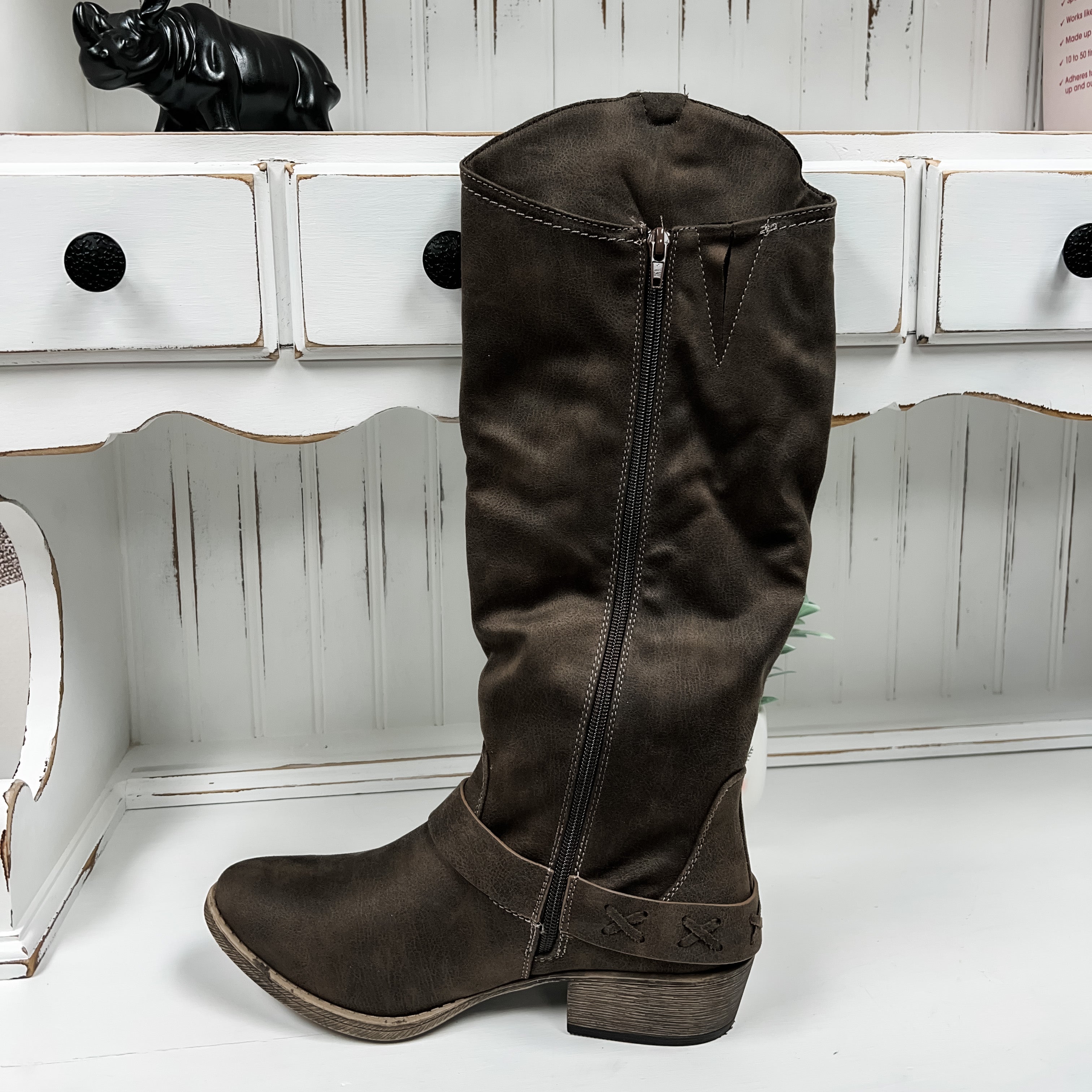 Merlot Boot - Dark Taupe