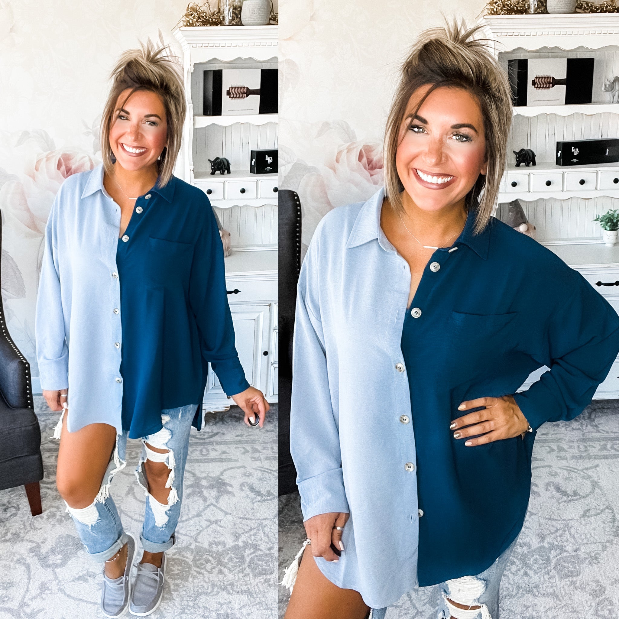 Promise You'll Be There Button Down