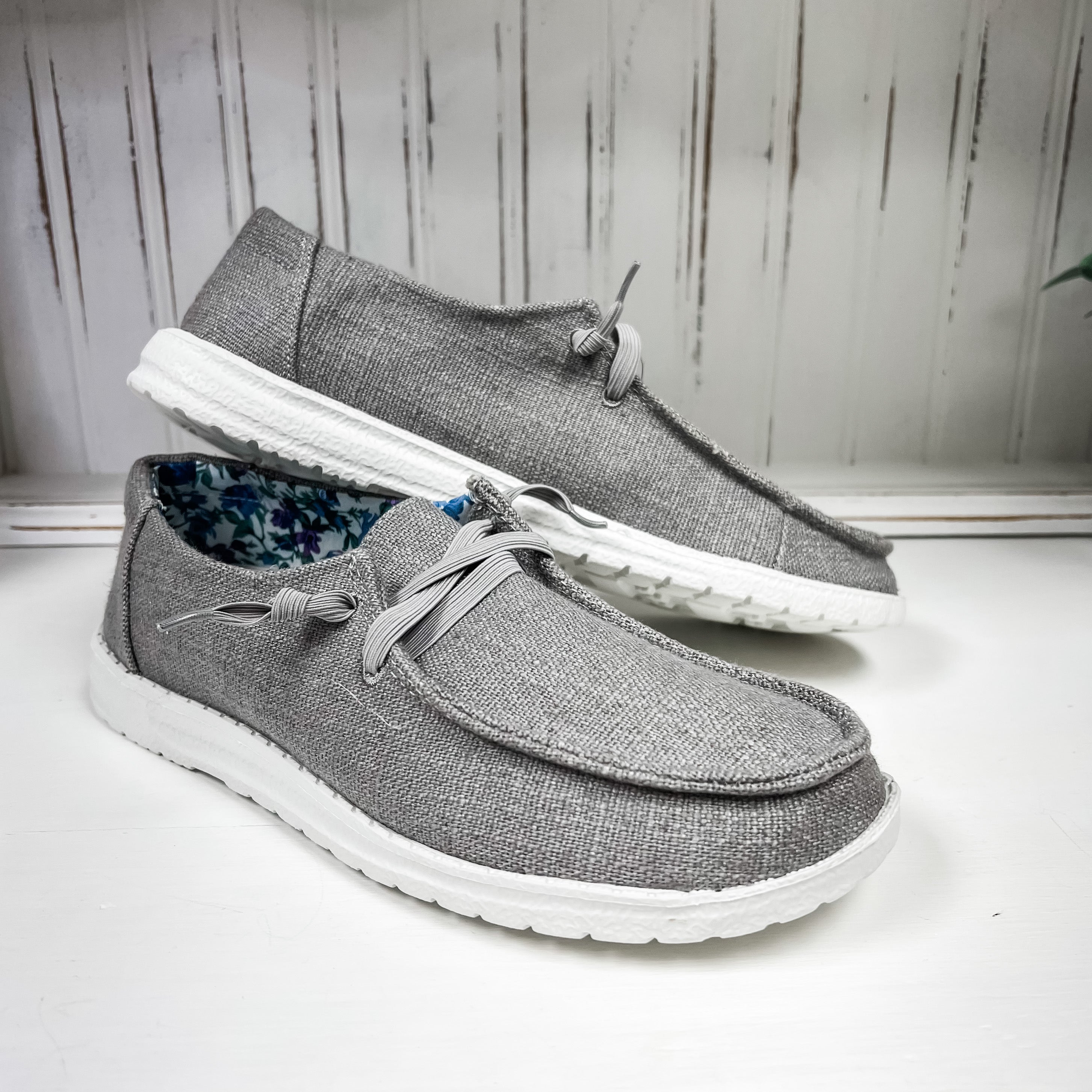 Holly Slip-on Shoe - Linen Grey