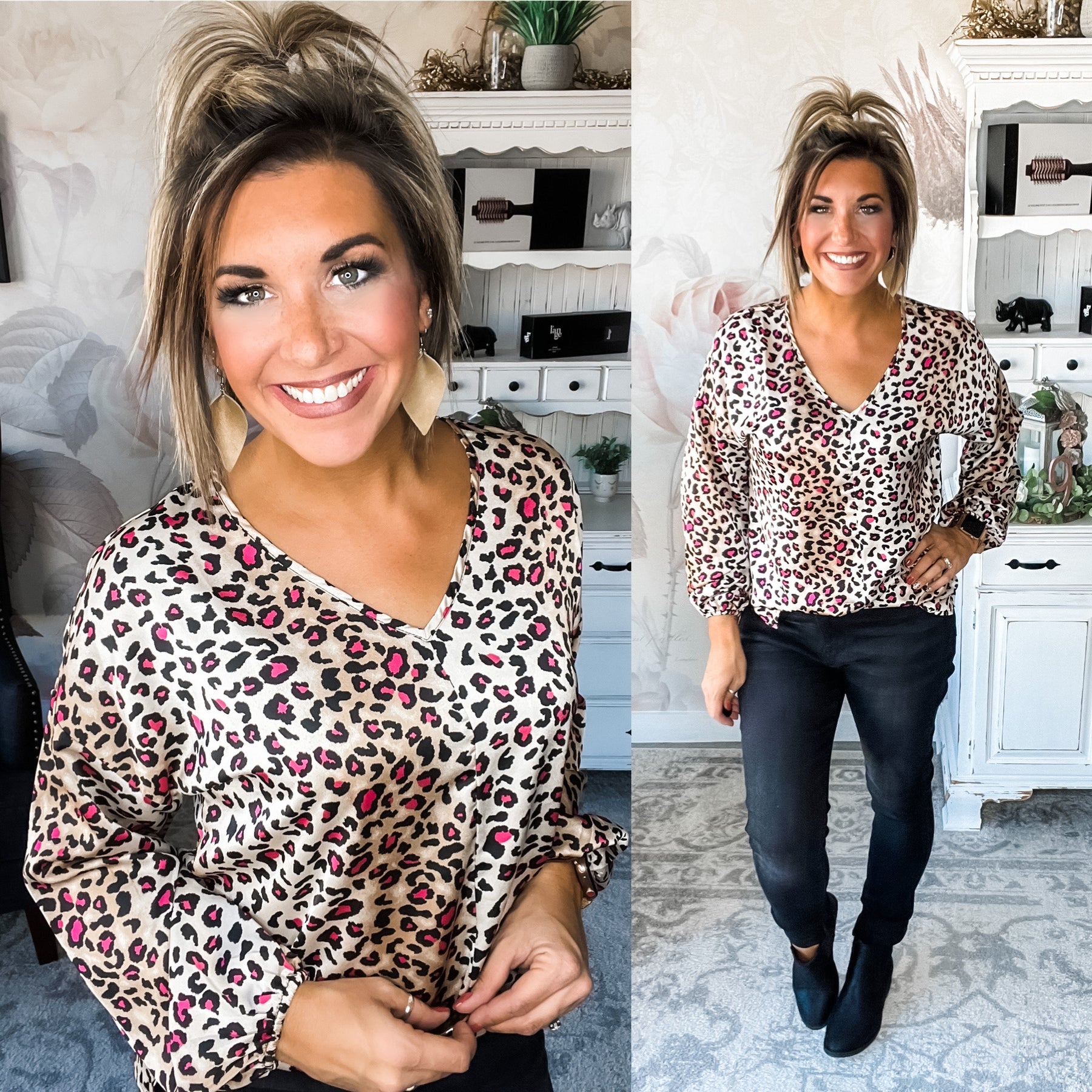 Look Ahead Leopard Blouse