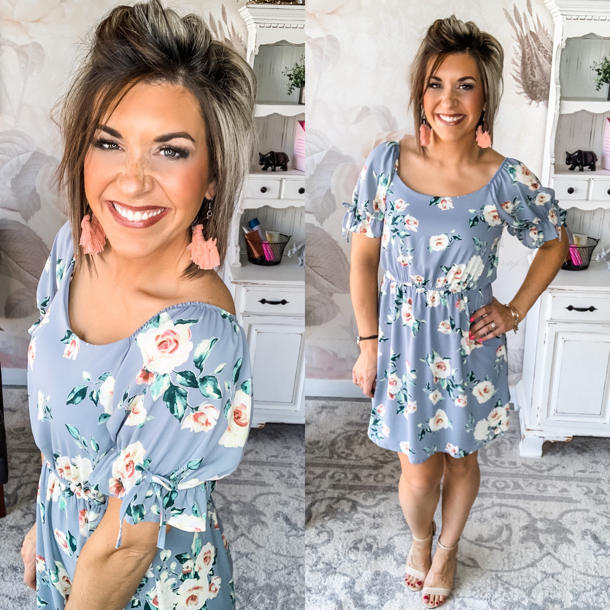 Beauty From Ashes Floral Dress