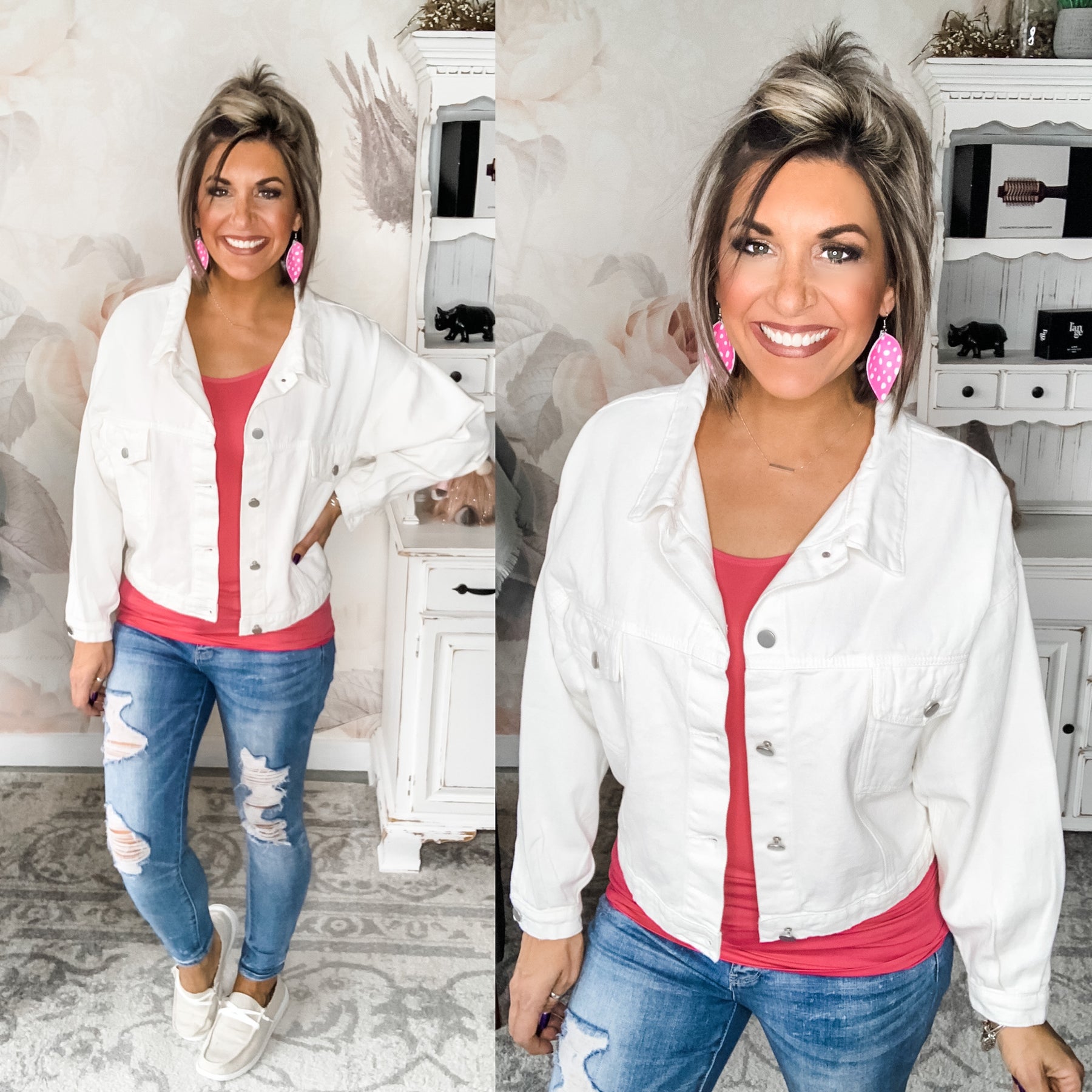 We Had It All Denim Jacket - Ivory