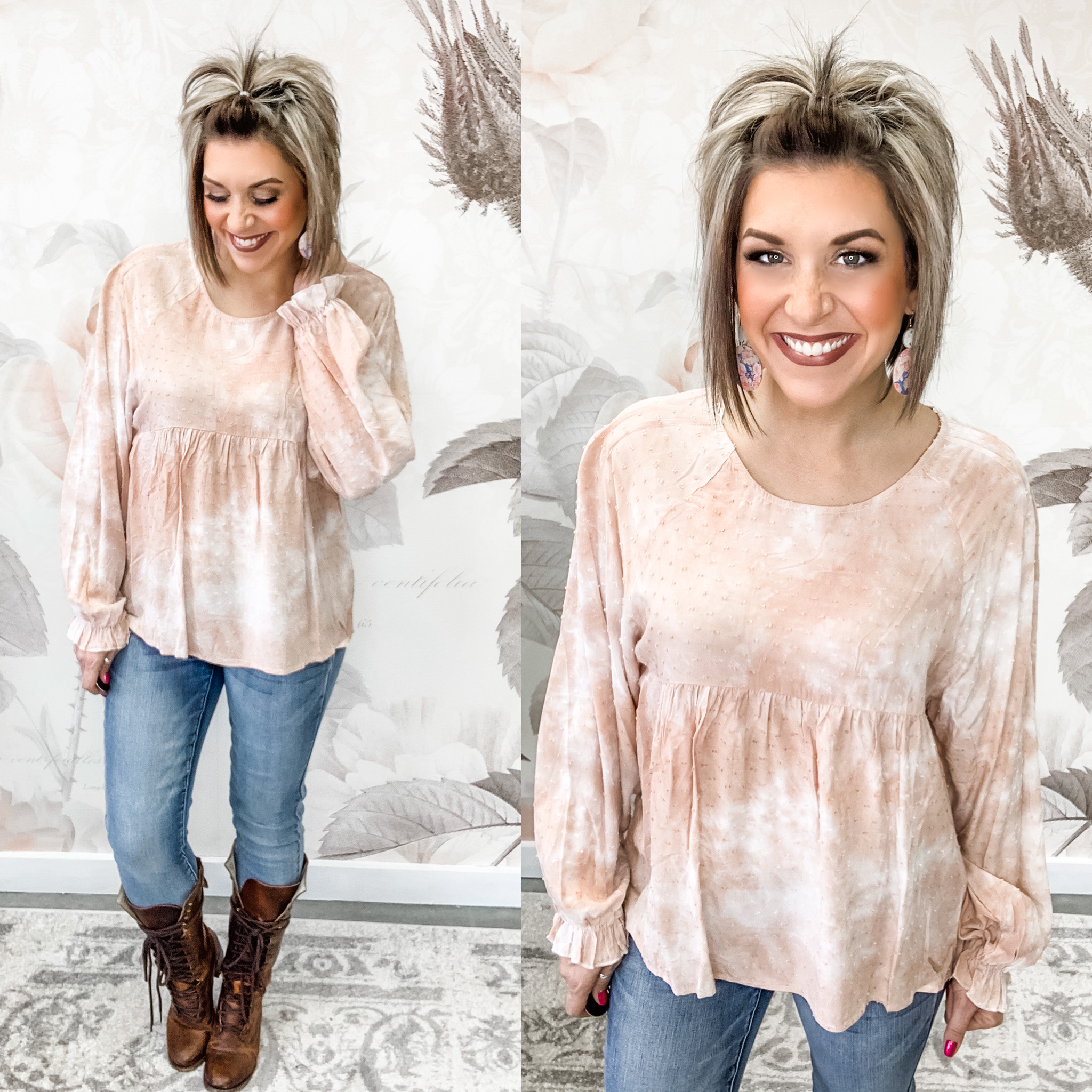 Found Out About You Blouse - Soft Clay