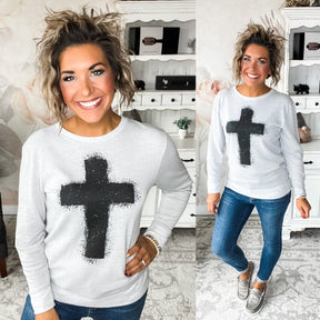 Splatter Cross Pullover