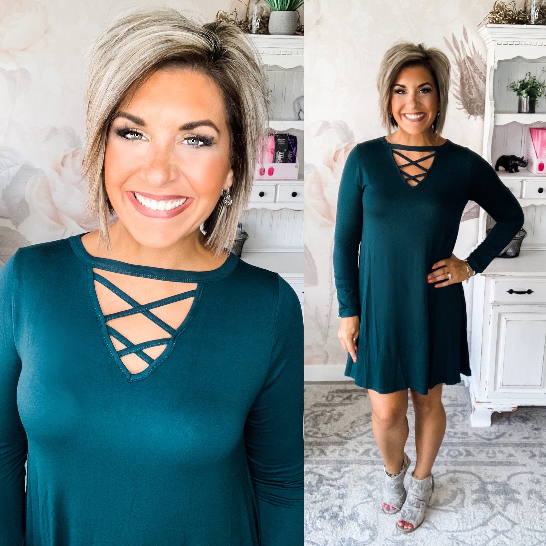Too Bougie to Be Basic Dress - Green