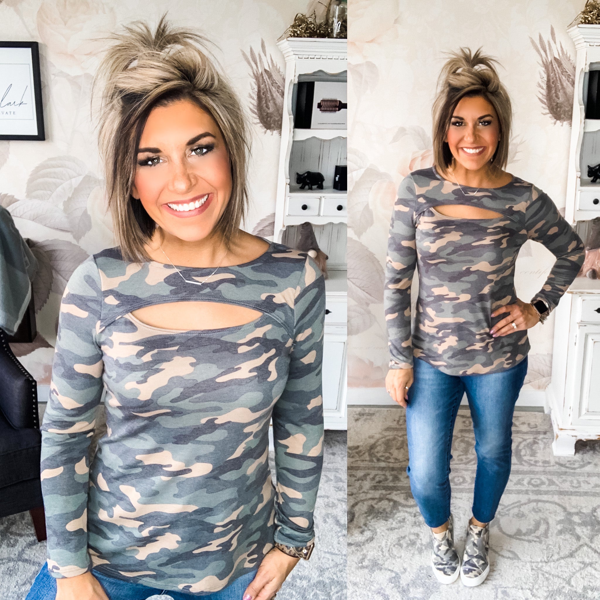 Obviously Yours Camo Top