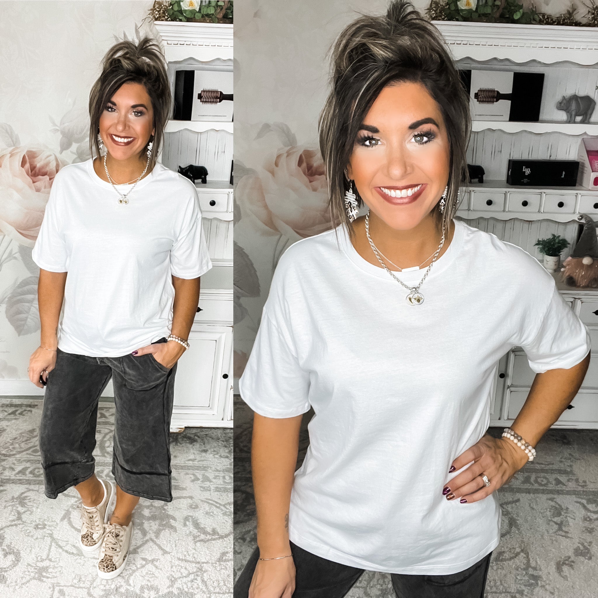 Turn It Up Short Sleeve Tee - White