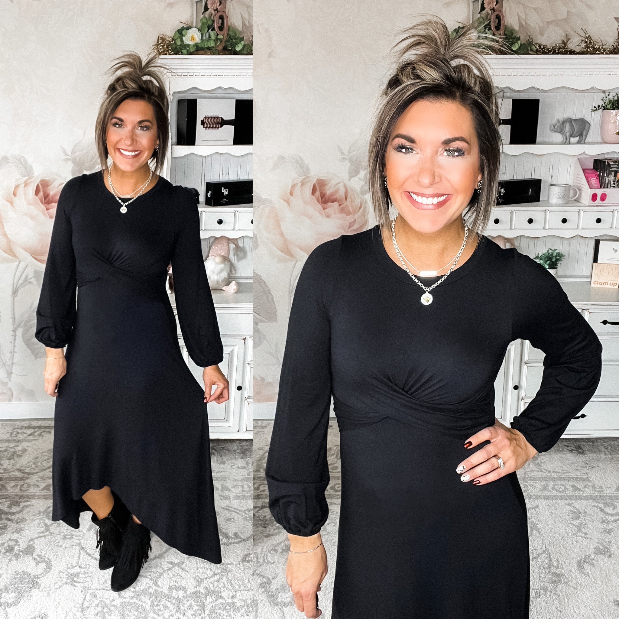 Before We Dive In Dress - Black