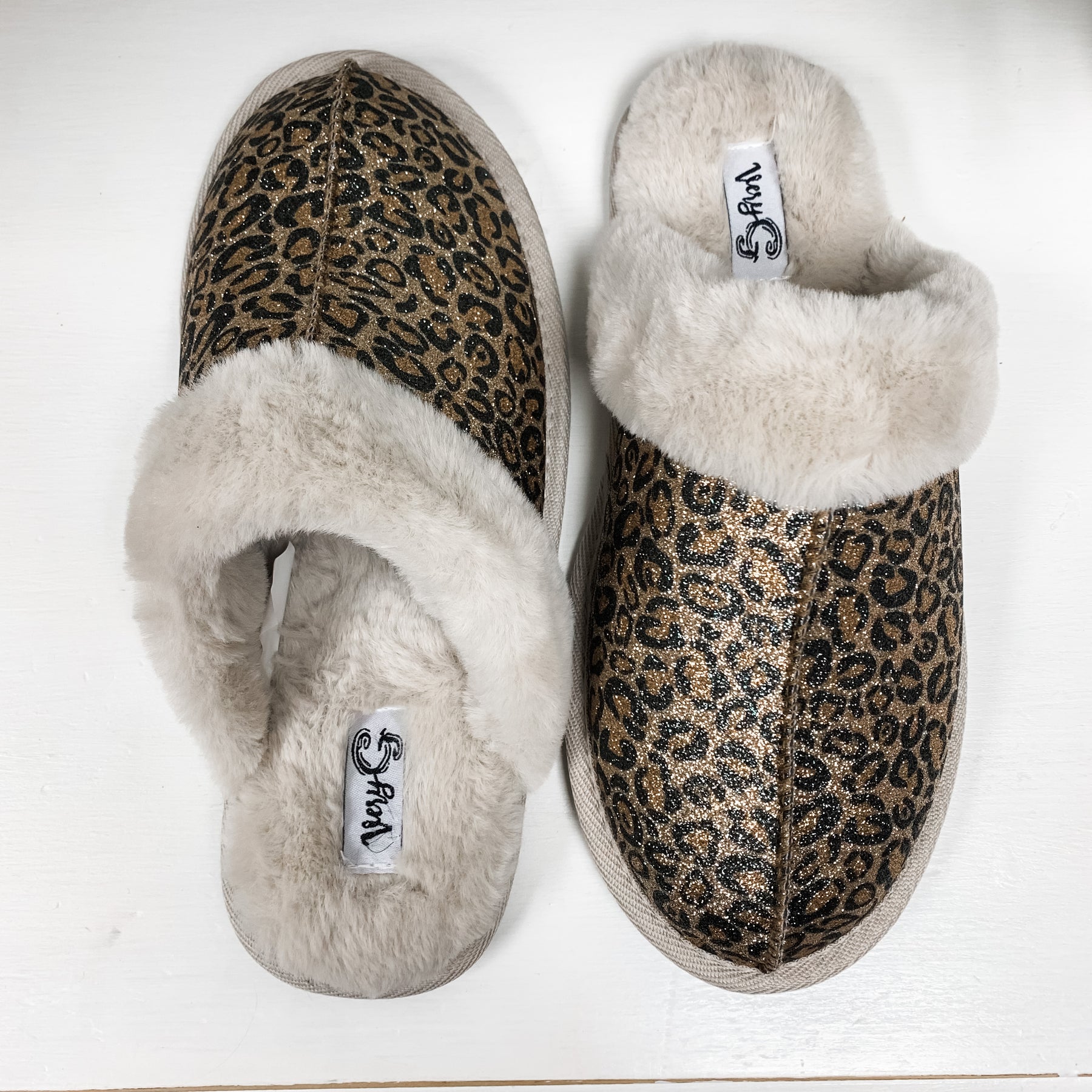 Diggy - Tan Leopard Slipper