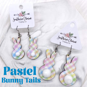 1.5" Pastel Bunny Tail Earrings