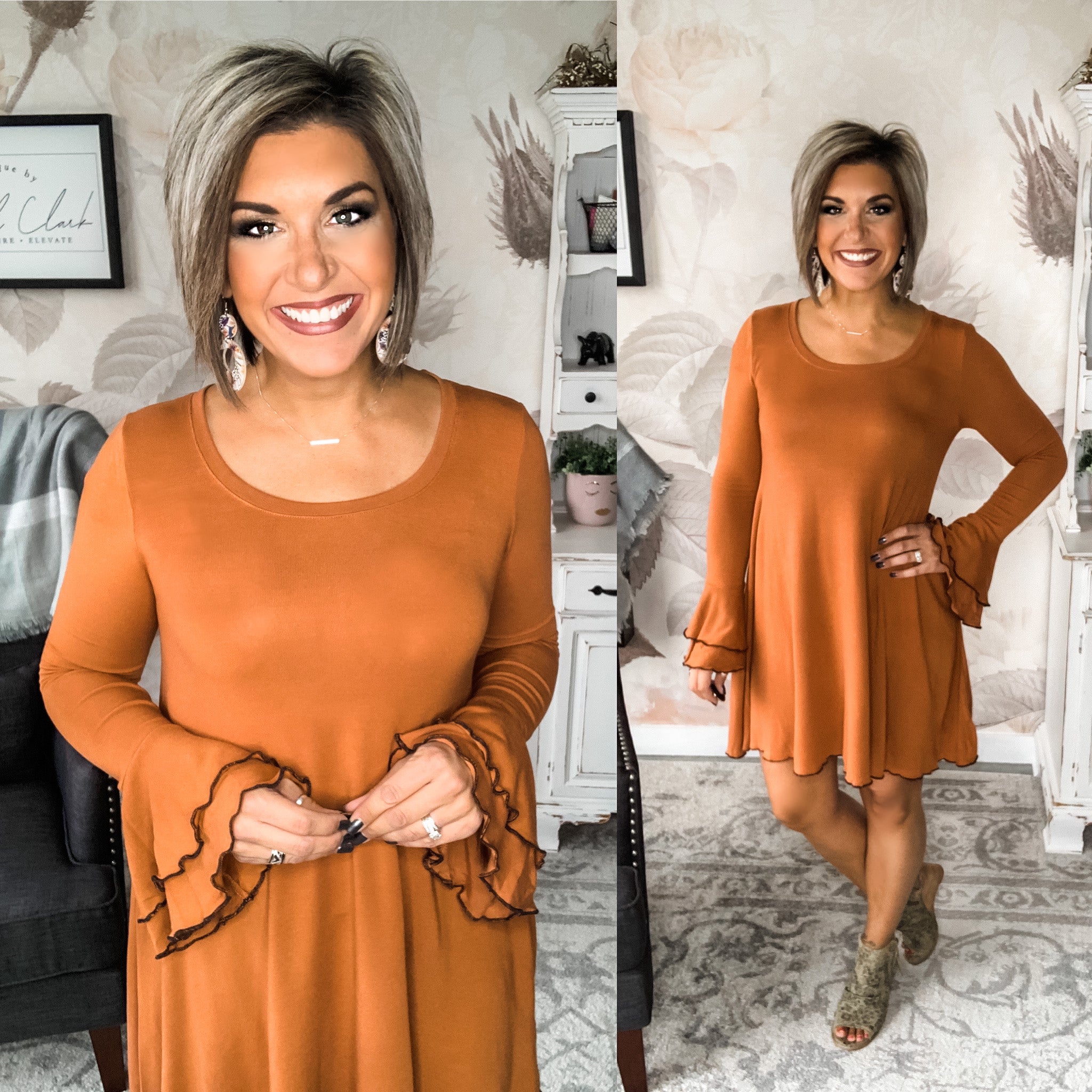 One For All Bell Sleeve Dress