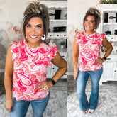 Eyes On Me Blouse - Coral