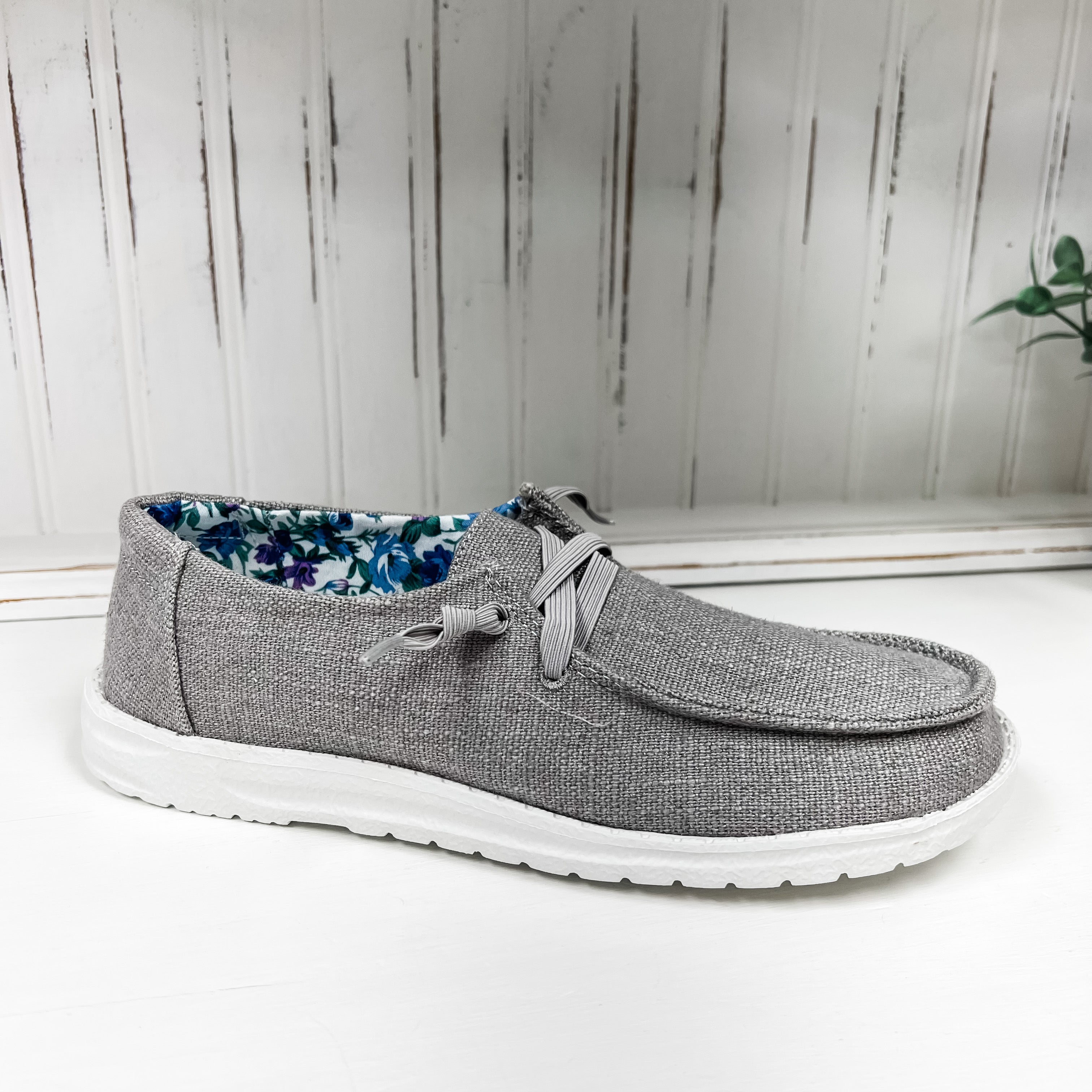 Holly Slip-on Shoe - Linen Grey
