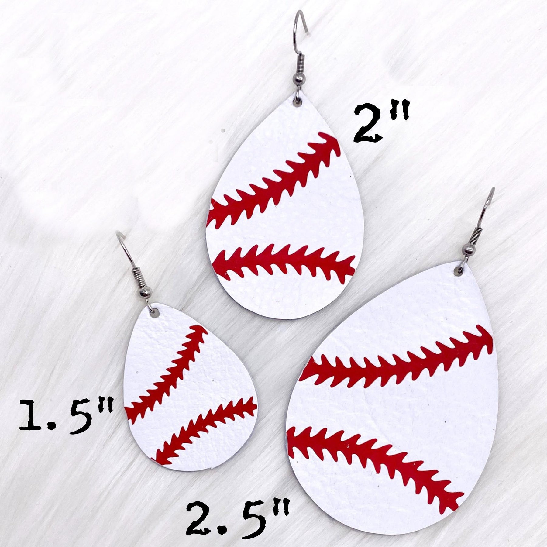 2" Baseball Teardrops