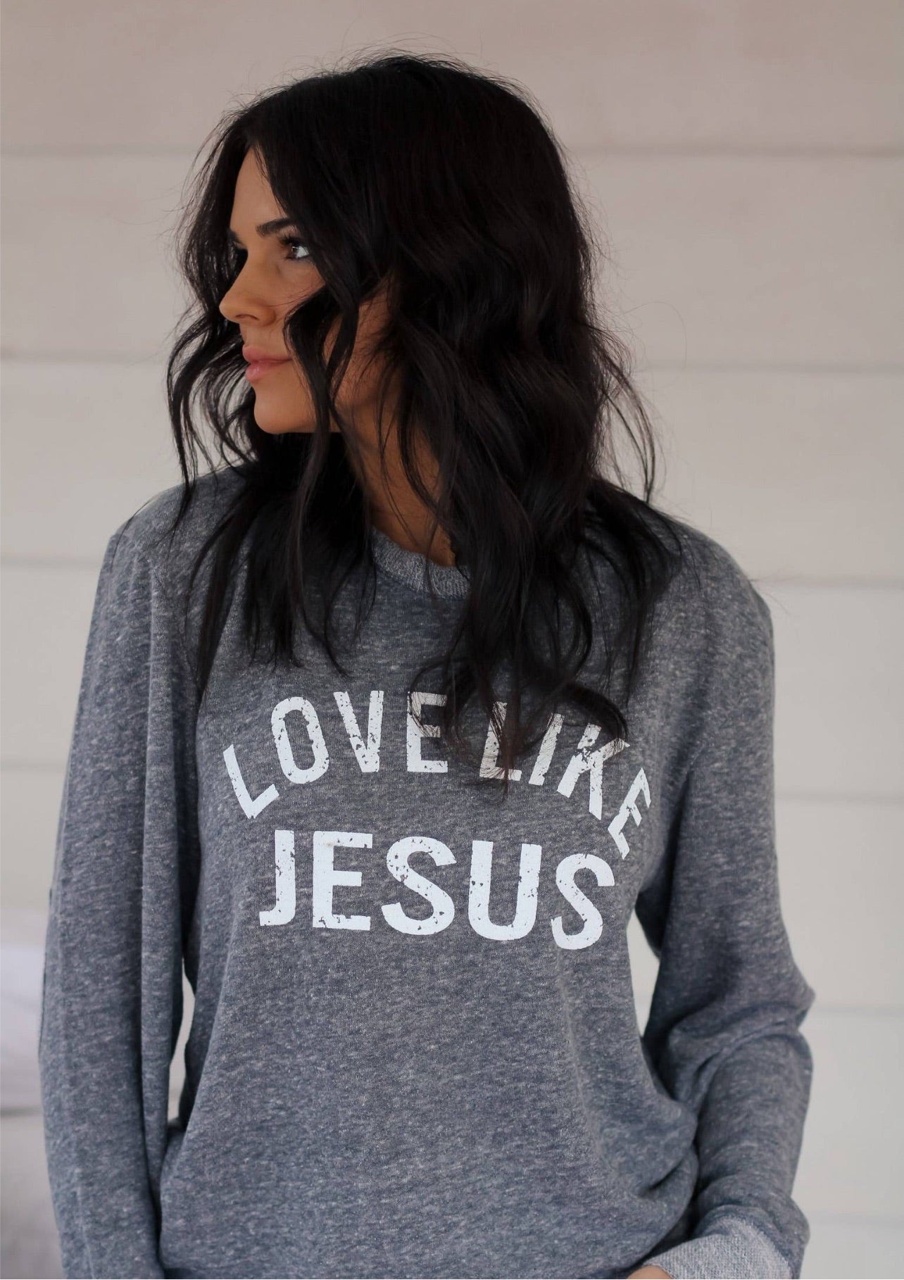 Love Like Jesus Acid Wash Pullover