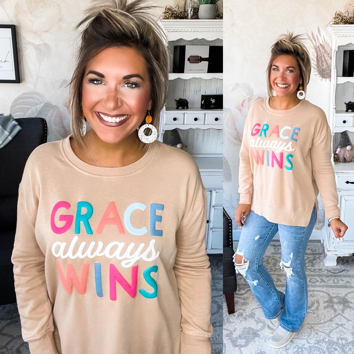 Grace Always Wins Pullover