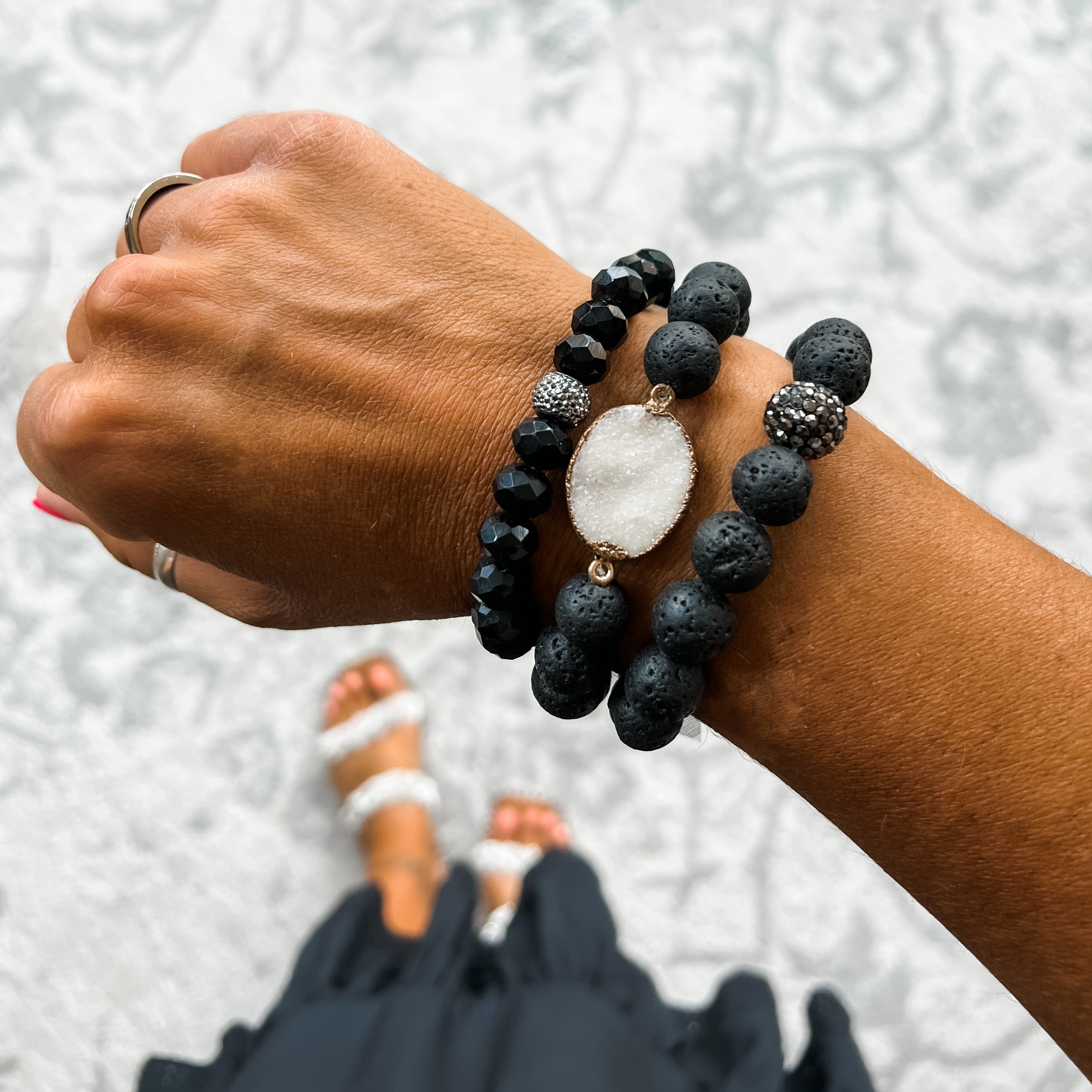 Kingdom Girl - Heavy Bead Set - Midnight Onyx