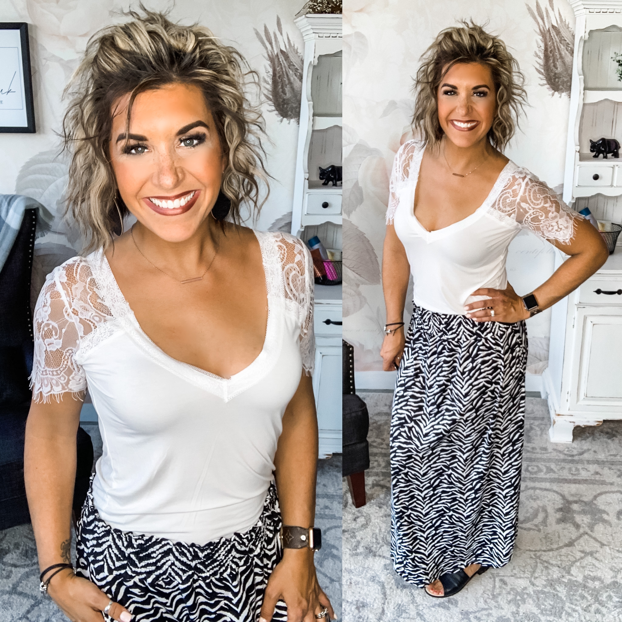 Ready For Anything Maxi Skirt - Zebra