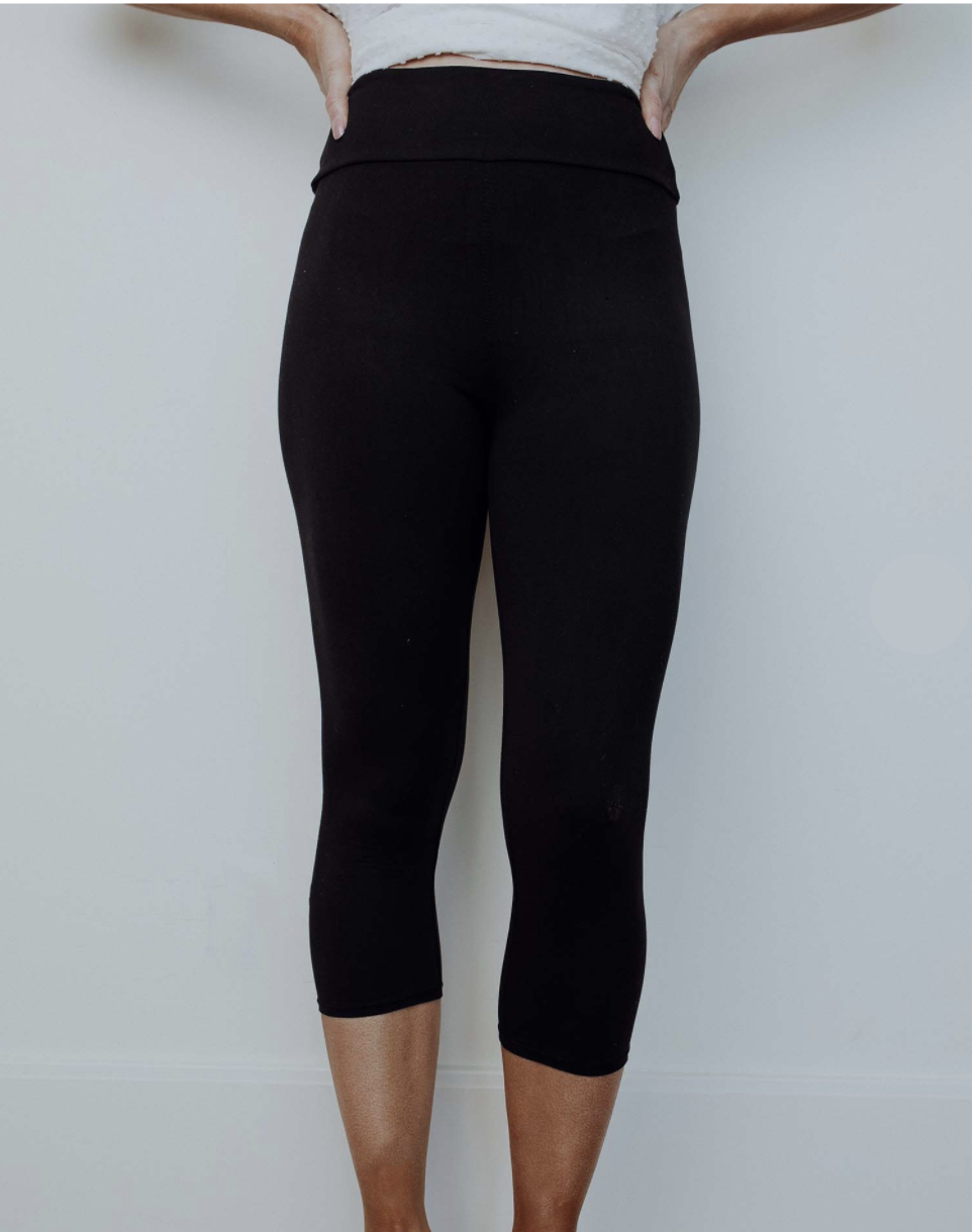 Perfect Fit Capri Leggings - Black