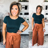 To the Moon Twist Front Crop Top - Dark Teal