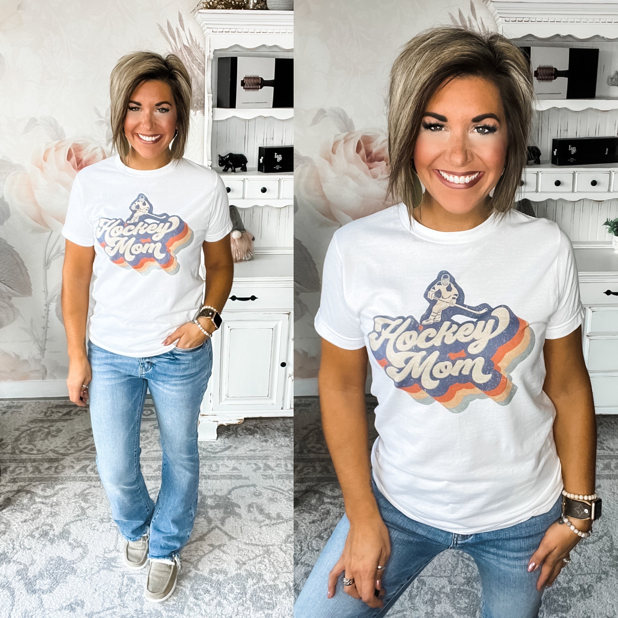 Hockey Mom Retro Graphic Tee