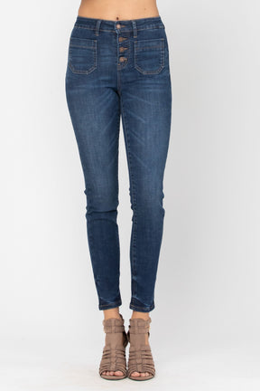 Judy Blue Patch Pocket Skinny Jeans