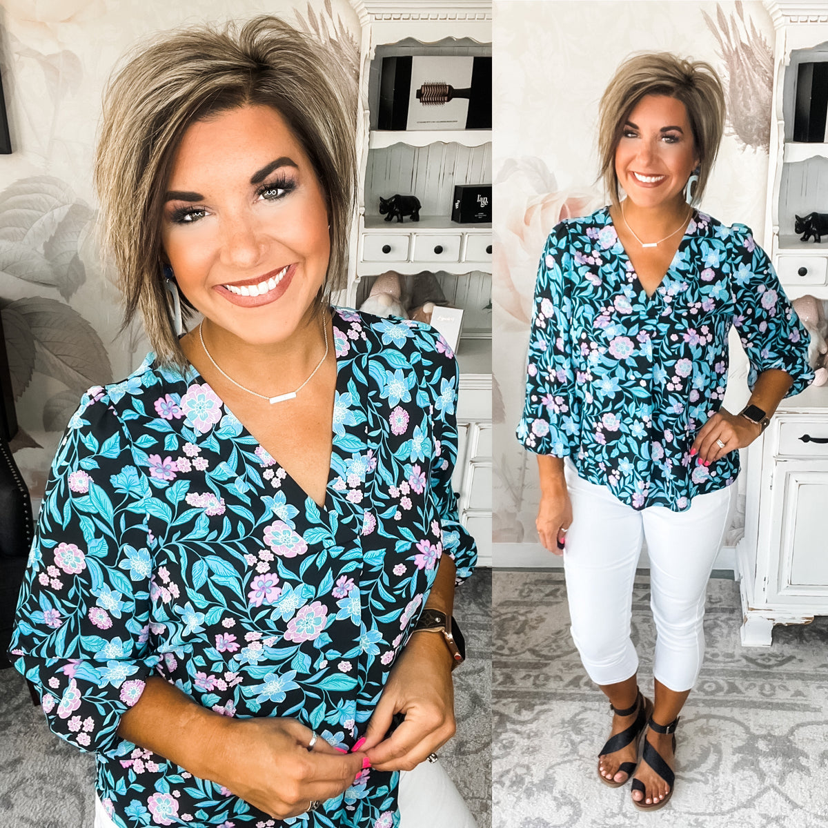 From the Top Floral Blouse