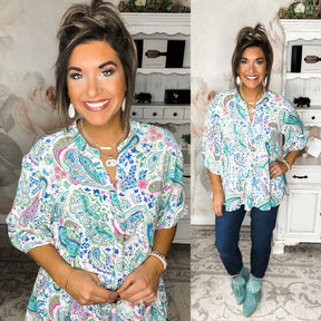 A Perfect Day Paisley Blouse