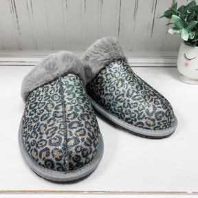 Diggy - Grey Leopard Slipper