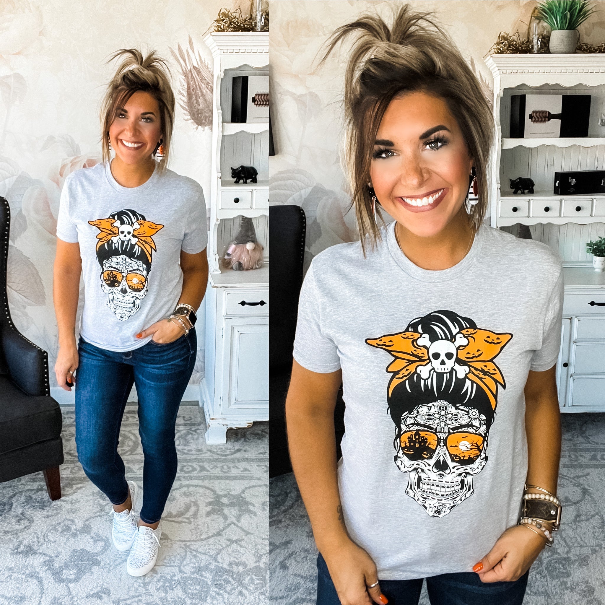 Girl Skull Graphic Tee