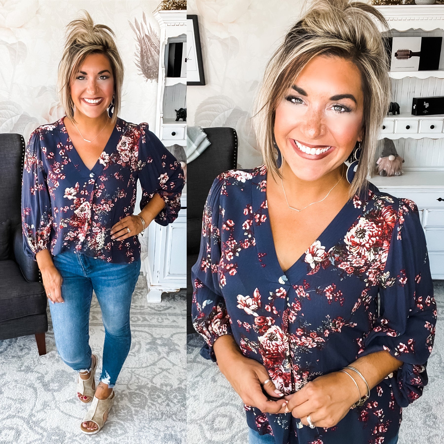 Find Your Way Floral Blouse