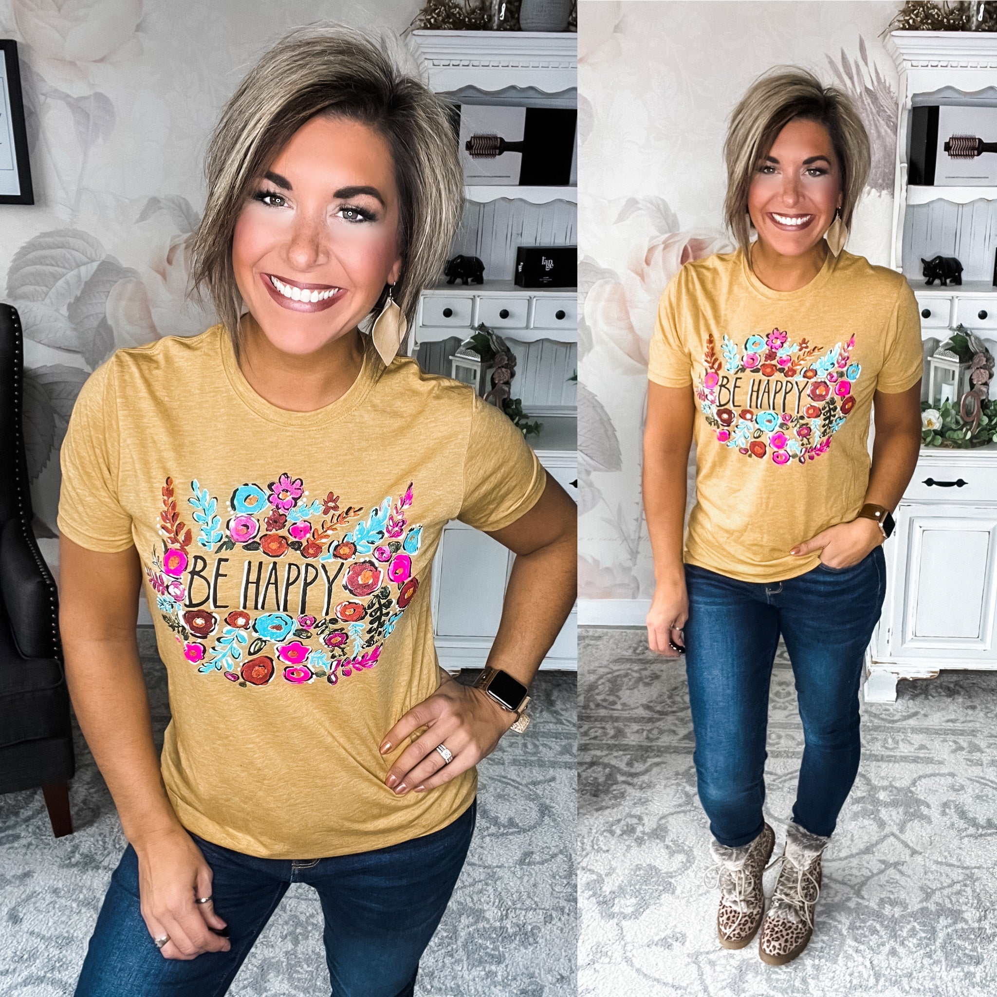 Be Happy Graphic Tee