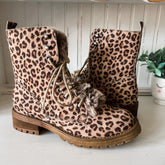 Farrah Boots - Tan Leopard