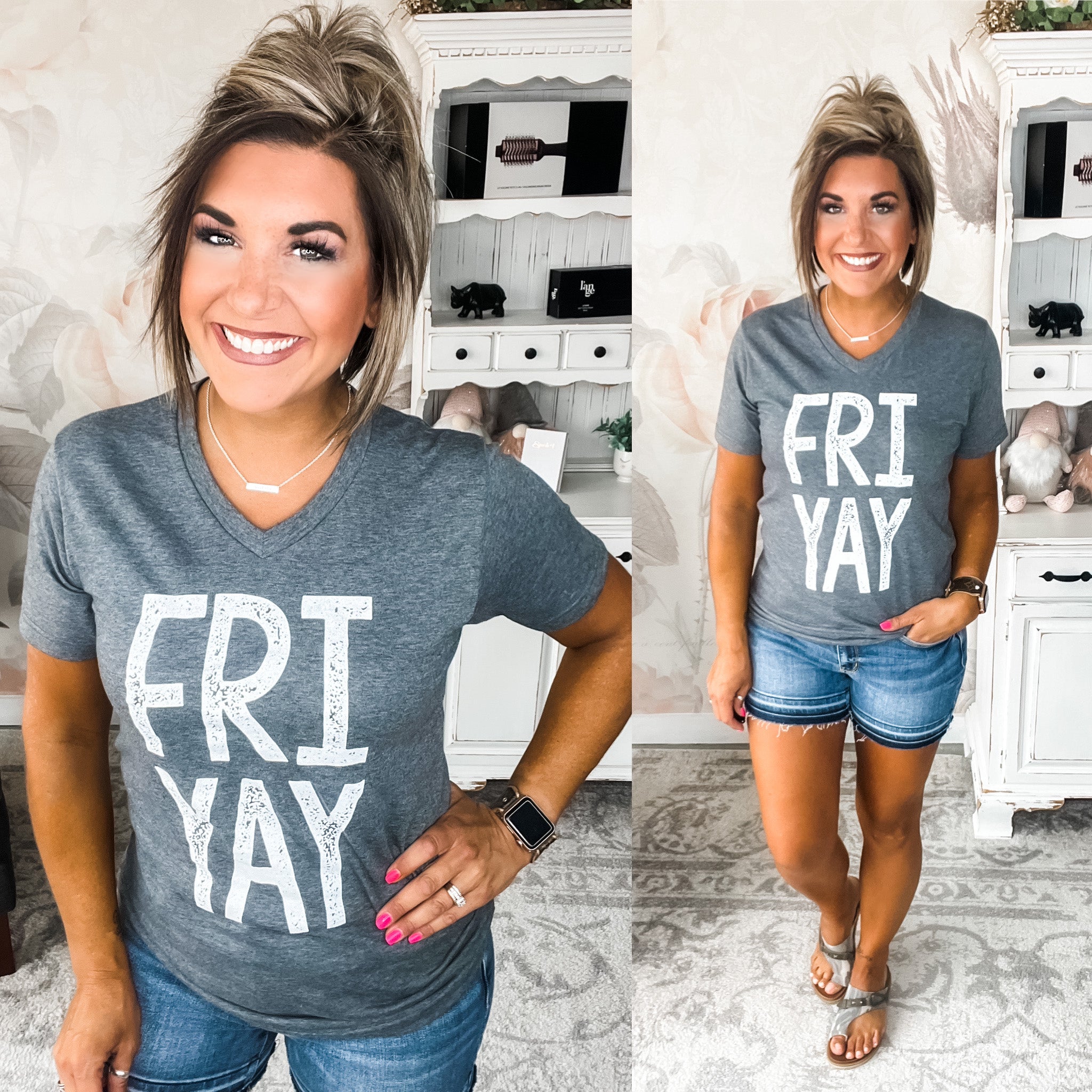 FriYAY Vneck Graphic Tee